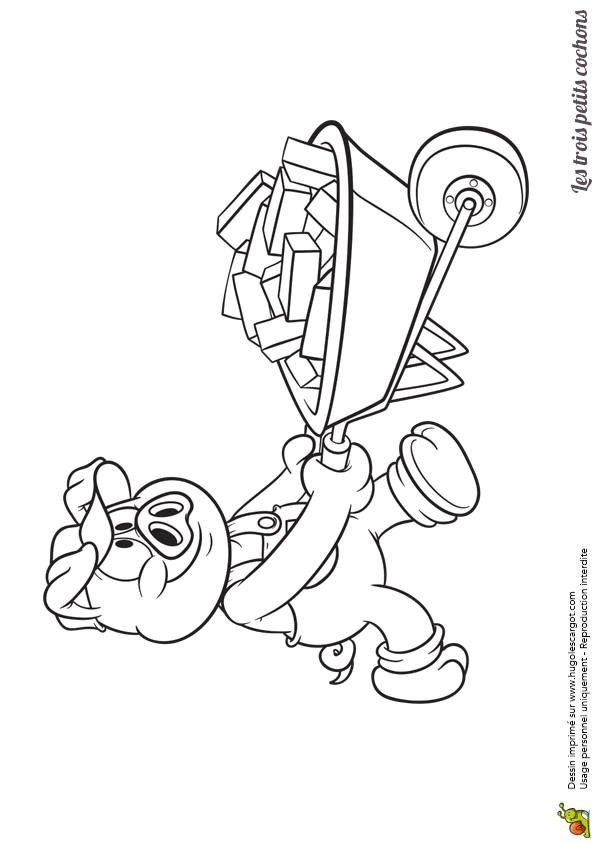 Coloriage 3 Petits Cochons Pin De Marjolaine Grange En Th¨me Des Contes