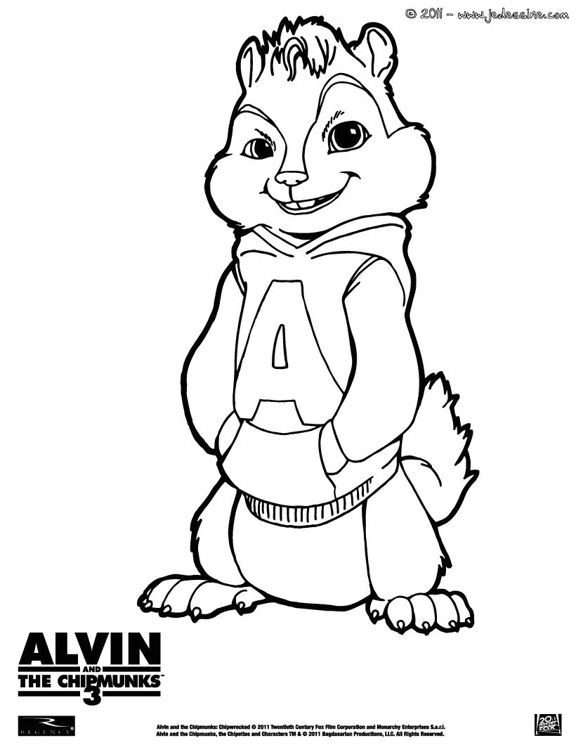 Coloriage A Imprimer Alvin Et Les Chipmunks 3 Coloriages Coloriage Alvin Fr Hellokids