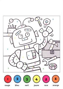 Coloriage à Imprimer Avec Code Couleur Jeu Du Coloriage Codé