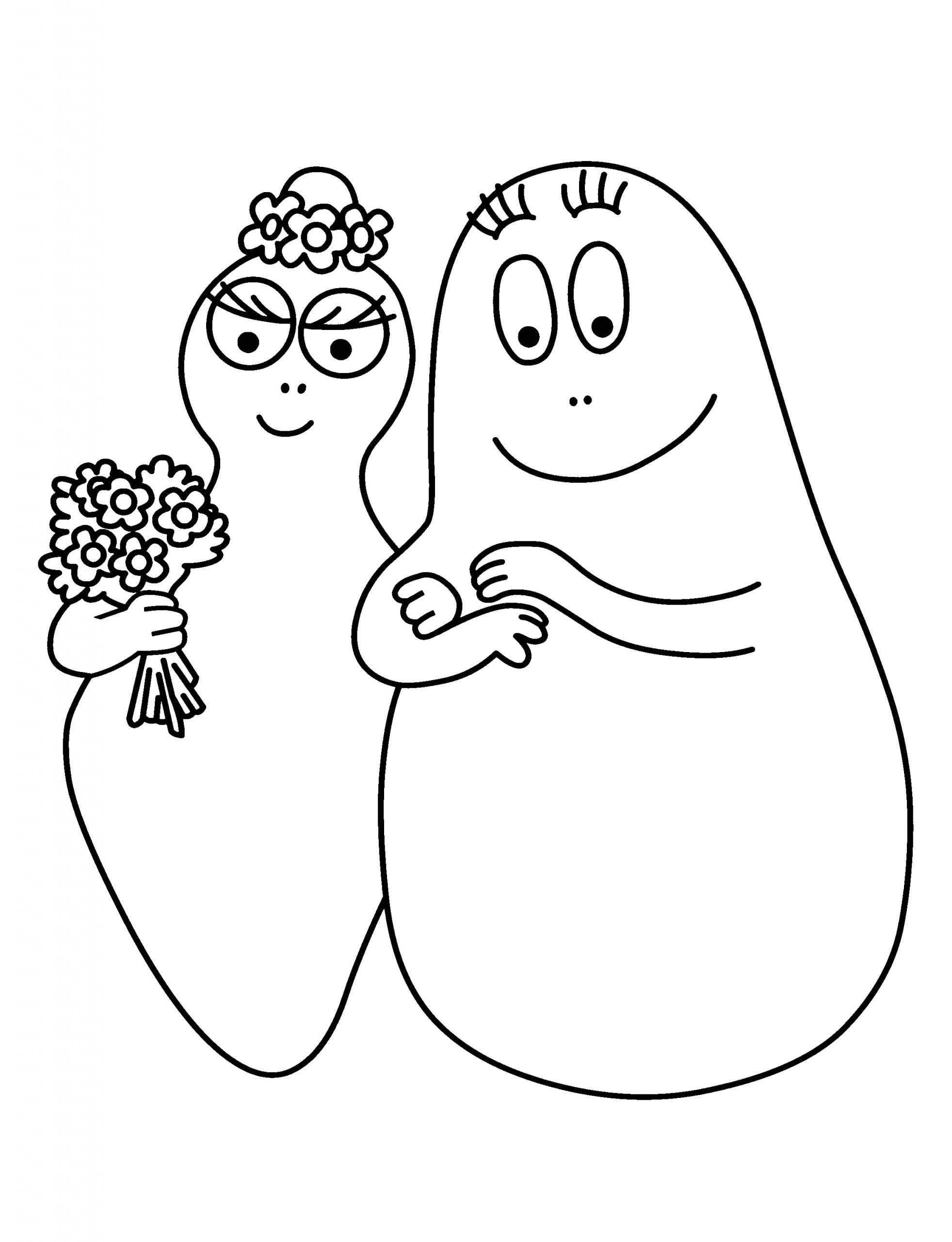 Coloriage à Imprimer Barbapapa Coloriage Mariage C3 A0 Imprimer Le Des Barbapapas