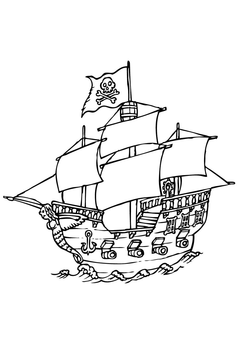 Coloriage à Imprimer Bateau Pirate Pirates 8 Coloriage De Pirates Coloriages Pour Enfants