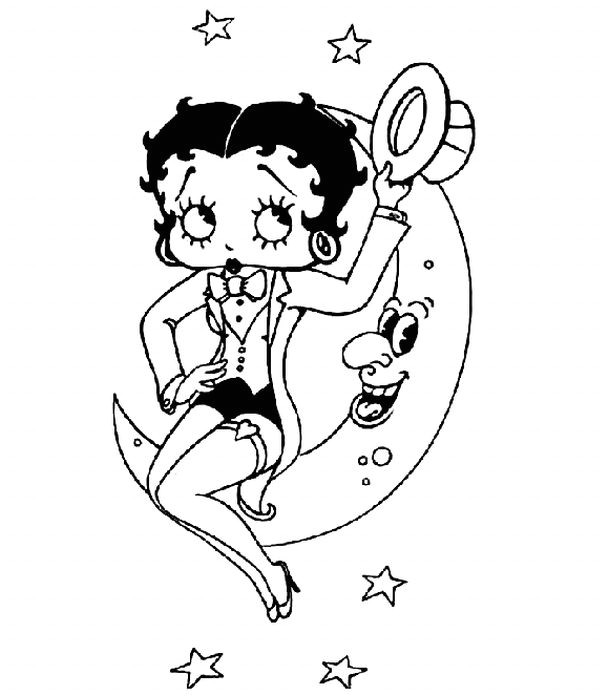 Coloriage à Imprimer Betty Boop Cartoon Black History Betty Boop