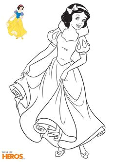 Coloriage à Imprimer Blanche Neige Aurore Princesse De Disney