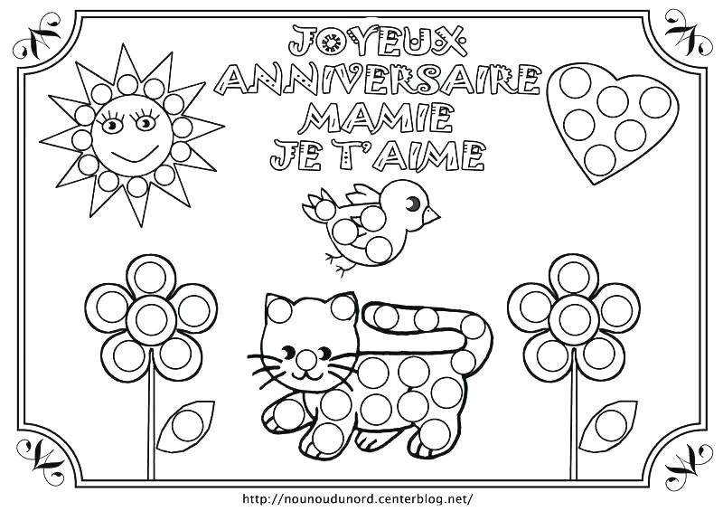 Coloriage à Imprimer Bonne Fete Mamie Danniversaire Marrante Nouveau Bonne Fete Mamie A