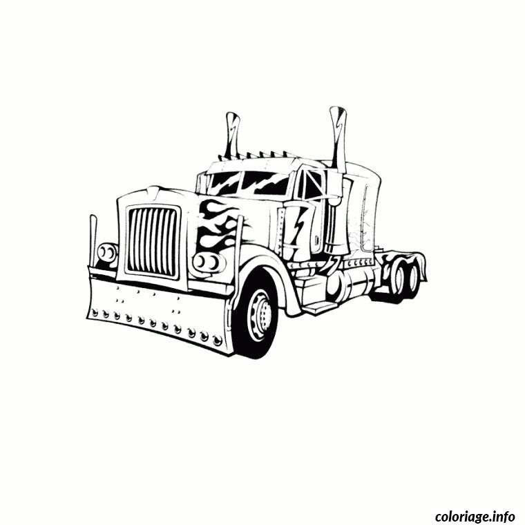 Coloriage A Imprimer Camion Americain Coloriage Camion Americain De Profil Jecolorie