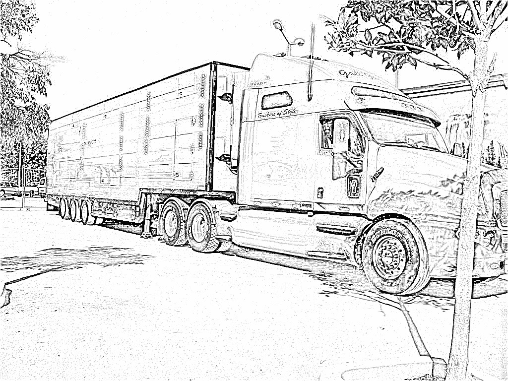 Coloriage A Imprimer Camion Americain Dessus Coloriage Camion Americain A Imprimer