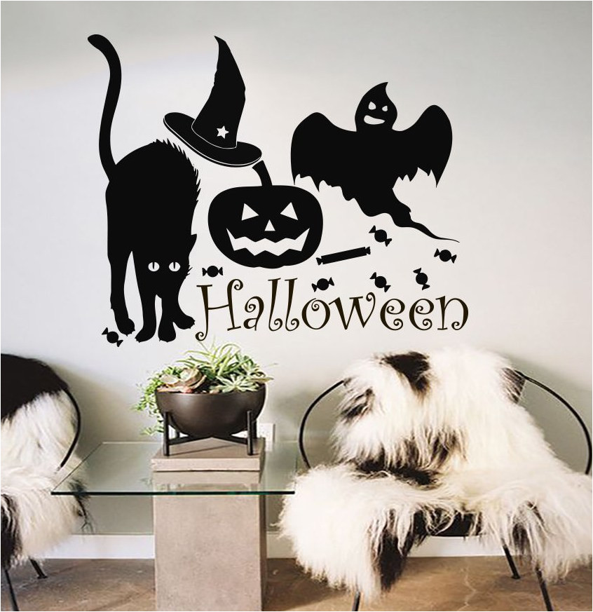 Coloriage à Imprimer Citrouille Halloween áhalloween Stickers Muraux sorci¨re Citrouille Decal Vinyle