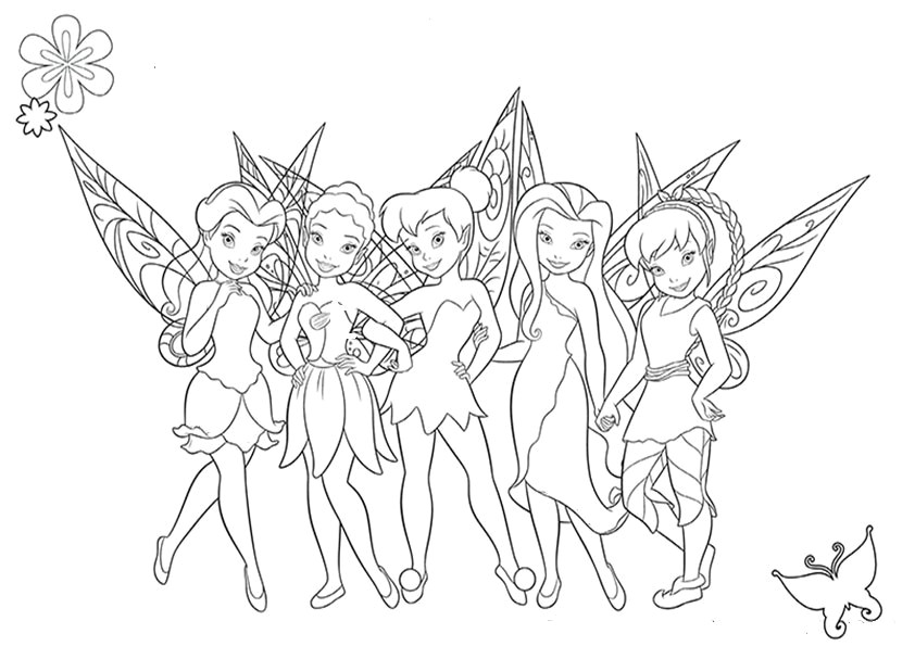 Coloriage à Imprimer Clochette Coloriage Fee Clochette Et Ses Amis A Imprimer