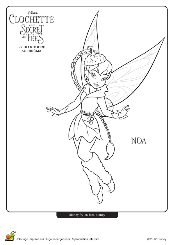 Coloriage A Imprimer Clochette La Jolie Fée Noa   Colorier