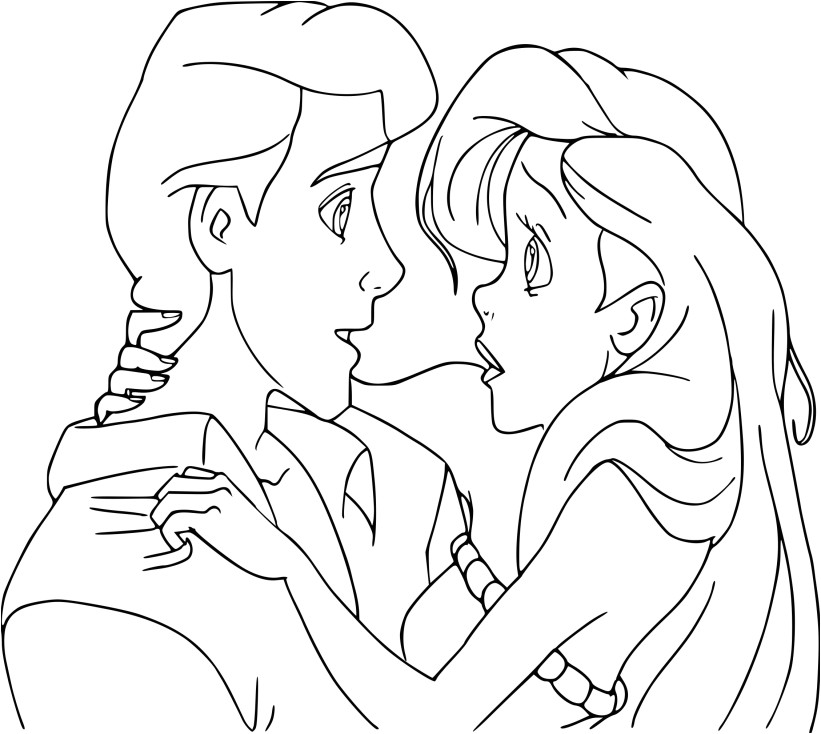 Coloriage A Imprimer De Ariel Coloriage Ariel Et Eric à Imprimer Sur Coloriages Fo