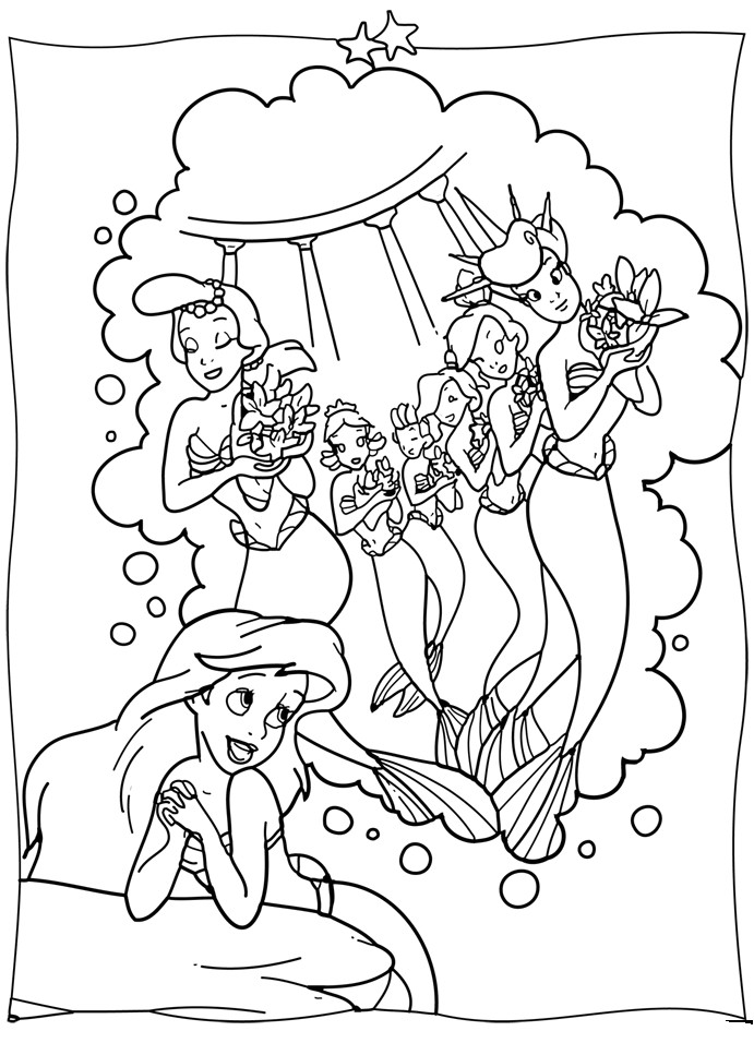 Coloriage A Imprimer De Ariel Coloriage Princesse Ariel Les Beaux Dessins De Disney à