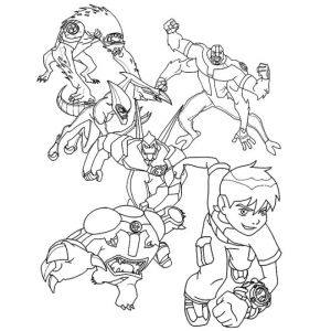 Coloriage à Imprimer De Ben 10 Coloriage Ben 10 Et Ses Transformations Dessin Gratuit à