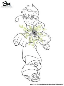 Coloriage à Imprimer De Ben 10 Montre De Ben 10 A Imprimer