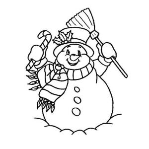 Coloriage A Imprimer De Bonhomme De Neige Coloriage Bonhomme De Neige souriant Dessin Gratuit à Imprimer