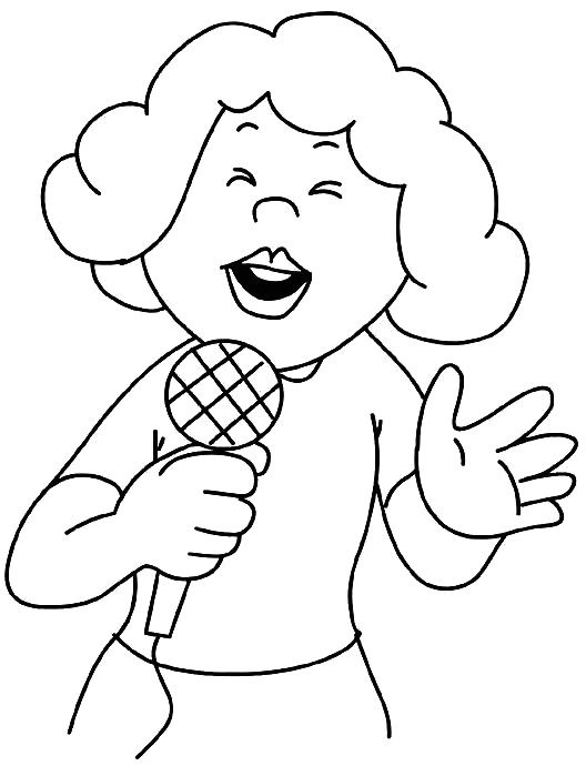 Coloriage A Imprimer De Chanteuse Colorier Les Dessins De Métiers