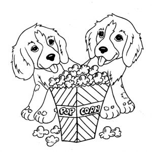 Coloriage A Imprimer De Chien Coloriage Chien Popcorn à Imprimer