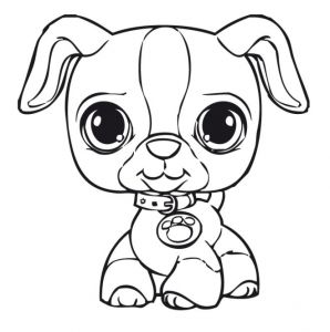 Coloriage A Imprimer De Chien Gratuit Dessin De Chiot Trop Mignon