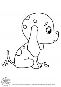 Coloriage A Imprimer De Chien Gratuit Dessin De Chiot Trop Mignon