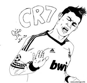 Coloriage à Imprimer De Foot De Ronaldo Coloriage Cr7 Cristiano Ronaldo but Oklm Jecolorie