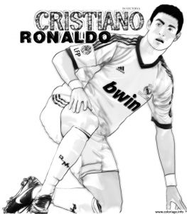 Coloriage à Imprimer De Foot De Ronaldo Coloriage Cristiano Ronaldo Vector Surpris Jecolorie