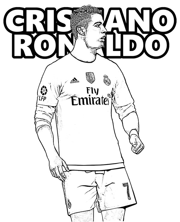Coloriage à Imprimer De Foot De Ronaldo Cr7 Coloring Page Tennis