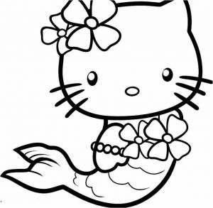 Coloriage A Imprimer De Hello Kitty Gratuit Hello Kitty Mermaid Coloring Pages
