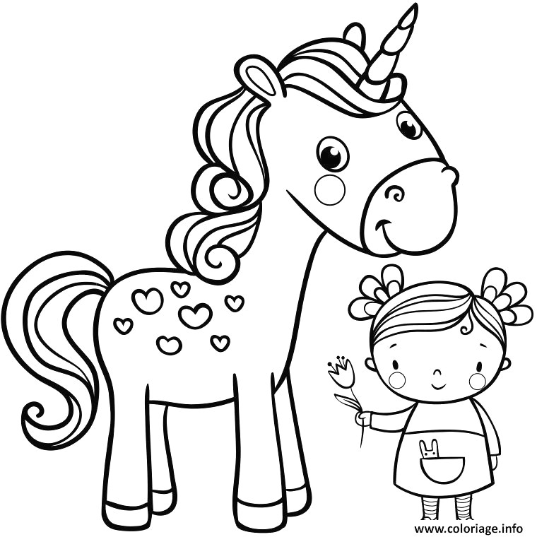 Coloriage à Imprimer De Licorne Dessin De Licorne Facile