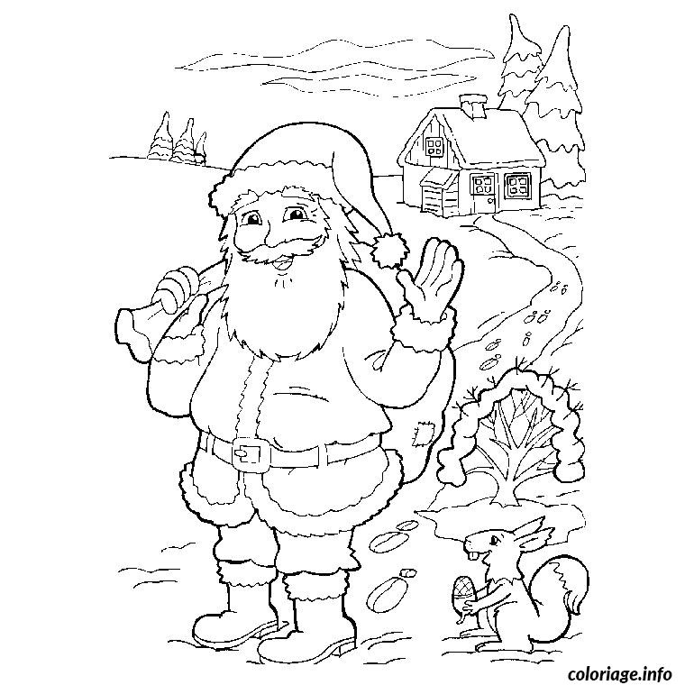 Coloriage à Imprimer De Noel Gratuit Coloriage Pere Noel Et Sa Hotte Dessin
