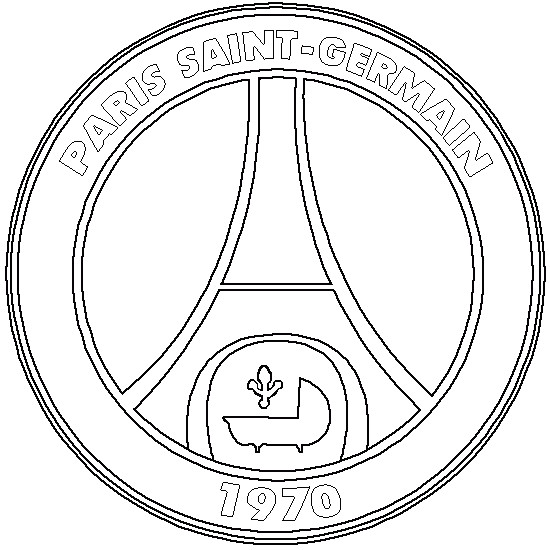 Coloriage A Imprimer De Paris Saint Germain Pin Blason Psg Coloriage Paris Saint Germain à Imprimer On