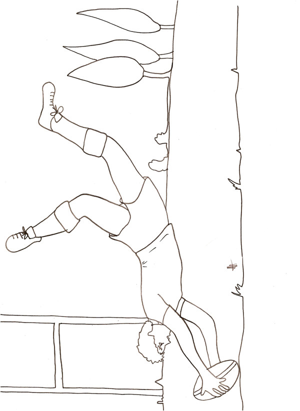 Coloriage A Imprimer De Rugby Coloriage Sur Le Rugby Coloriage N°7 D Un Joueur De Rugby