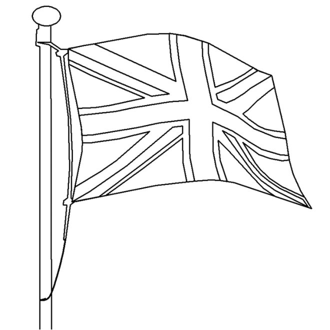 Coloriage à Imprimer De Rugby Image Drapeau Anglais   Imprimer