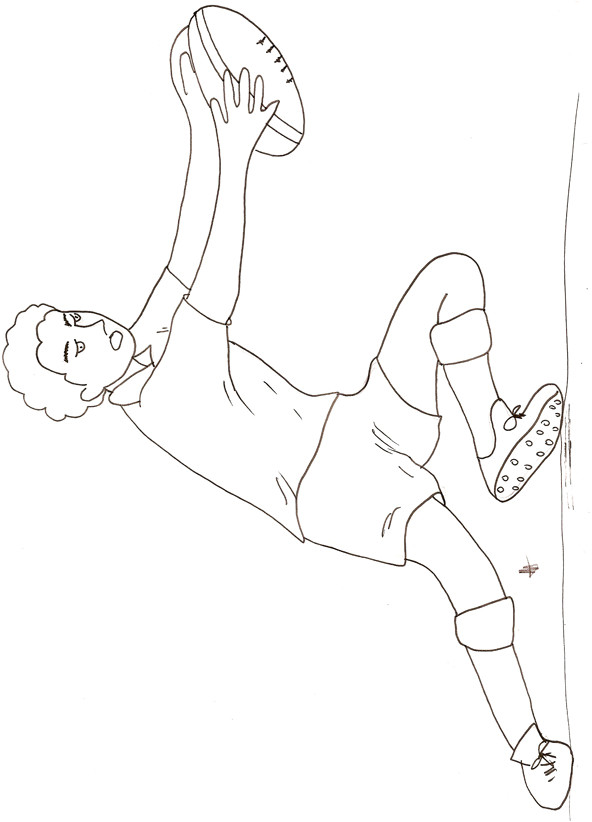 Coloriage A Imprimer De Rugby Rugby Coloriage D Un Joueur De Rugby attrapant Le Ballon