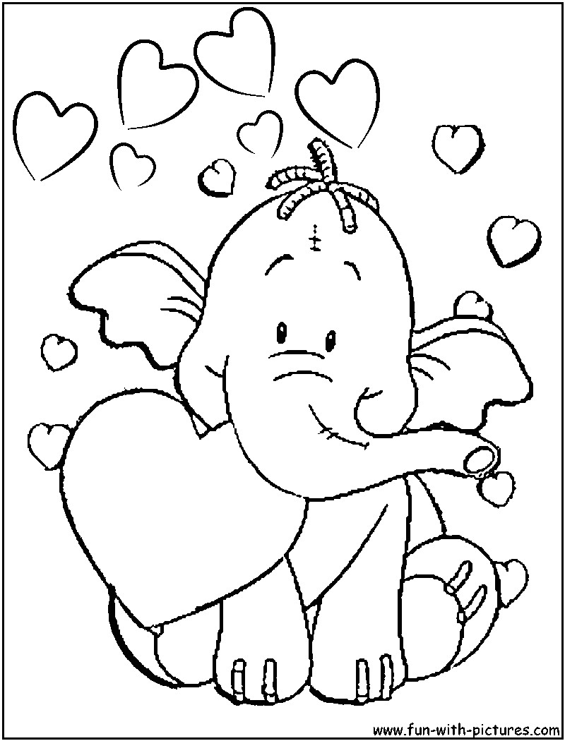 Coloriage A Imprimer De St Valentin Image Detail for Heffalump Valentine Coloring Page Of