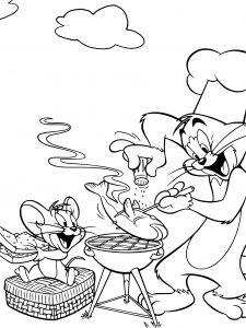 Coloriage A Imprimer De tom Et Jerry Coloriage tom Et Jerry Cuisine à Imprimer