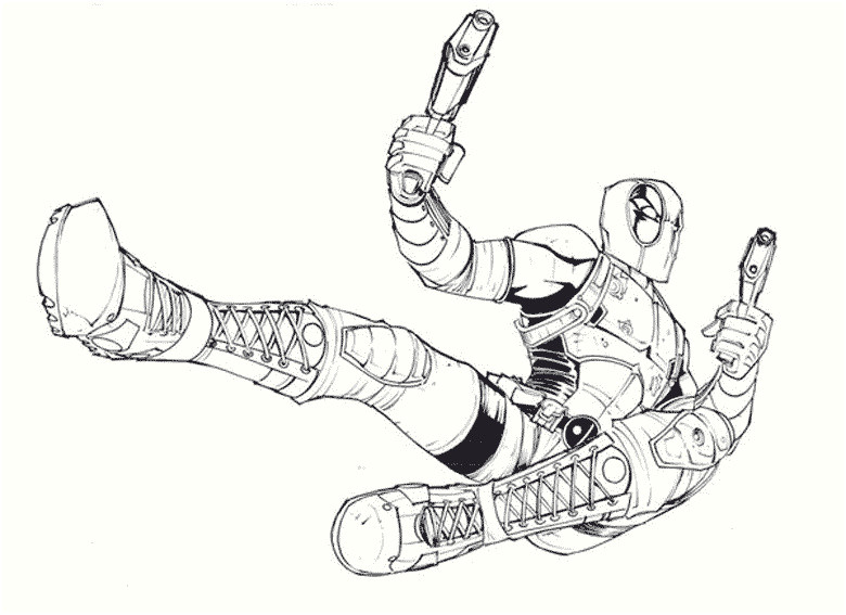 Coloriage A Imprimer Deadpool 10 Brillant Deadpool Coloriage S