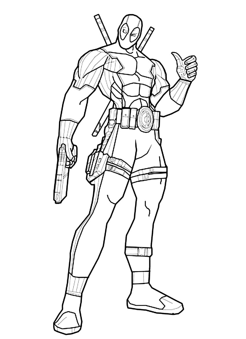 Coloriage A Imprimer Deadpool 13 Simple Coloriage Deadpool Stock