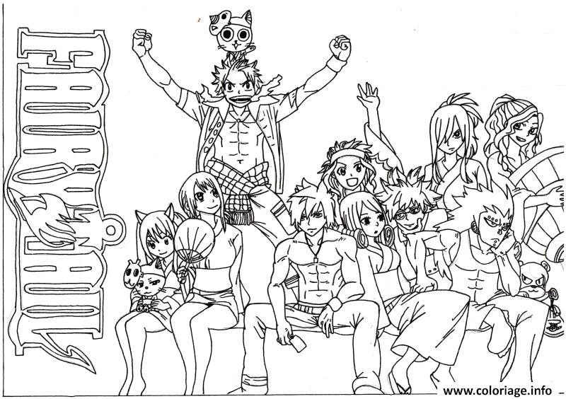 Coloriage à Imprimer Fairy Tail Coloriage Fairy Tail Jecolorie