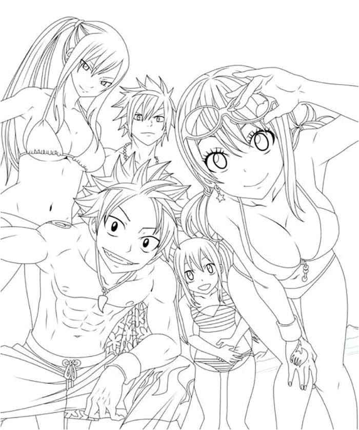 Coloriage à Imprimer Fairy Tail Coloriage Kagura Mikazuchi Du Manga Fairy Tail