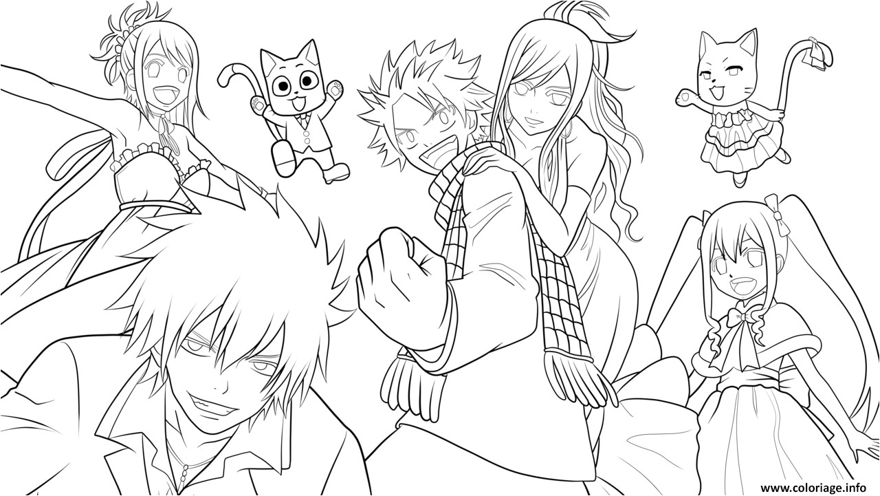 Coloriage à Imprimer Fairy Tail Frais Coloriage De Fairy Tail A Imprimer
