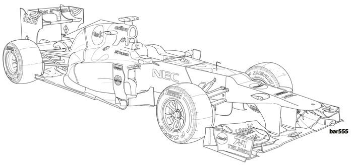 Coloriage A Imprimer formule 1 Coloriage formule 1 Ferrari