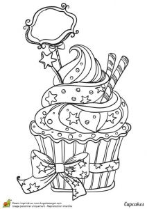 Coloriage A Imprimer Gateau Also Decorate with Gems and Pom Poms and Paint Stick
