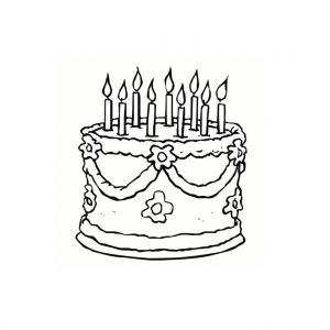 Coloriage A Imprimer Gateau Coloriage Gateau D Anniversaire à Imprimer
