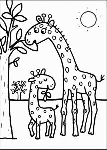 Coloriage A Imprimer Girafe Carole Wey Juin 2014