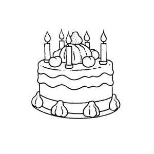 Coloriage A Imprimer Gratuit Gateau Anniversaire Anniversaire24 Gateau Anniversaire 5 Ans