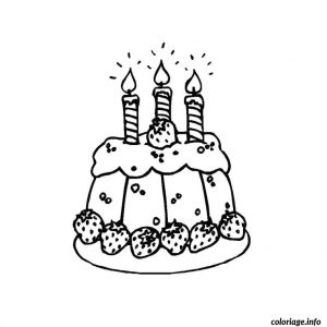 Coloriage A Imprimer Gratuit Gateau Anniversaire Coloriage Gateau Anniversaire 3 Ans Dessin