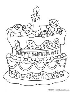 Coloriage A Imprimer Gratuit Gateau Anniversaire Coloriage Mandala Gateau