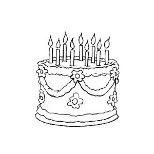 Coloriage A Imprimer Gratuit Gateau Anniversaire Gateaux Anniversaire Dessin