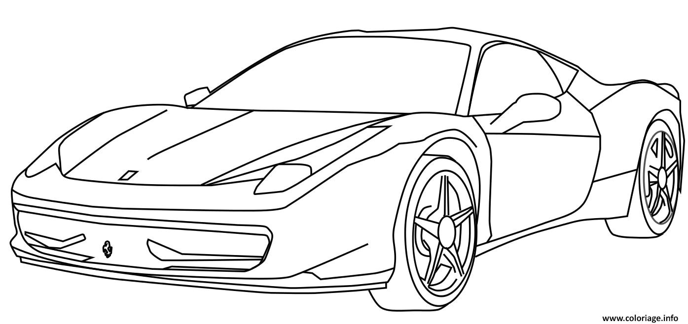Coloriage à Imprimer Gratuit Voiture De Course Coloriage Voiture De Course Ferrari Dessin Jecolorie