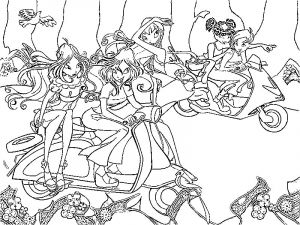 Coloriage A Imprimer Gratuit Winx Coloriage A Imprimer Winx En Scooter Gratuit Et Colorier