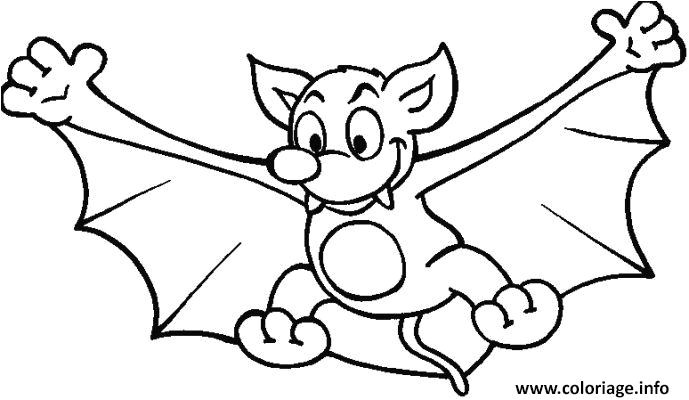 Coloriage A Imprimer Halloween Chauve souris Coloriage Halloween Chauve souris Jecolorie
